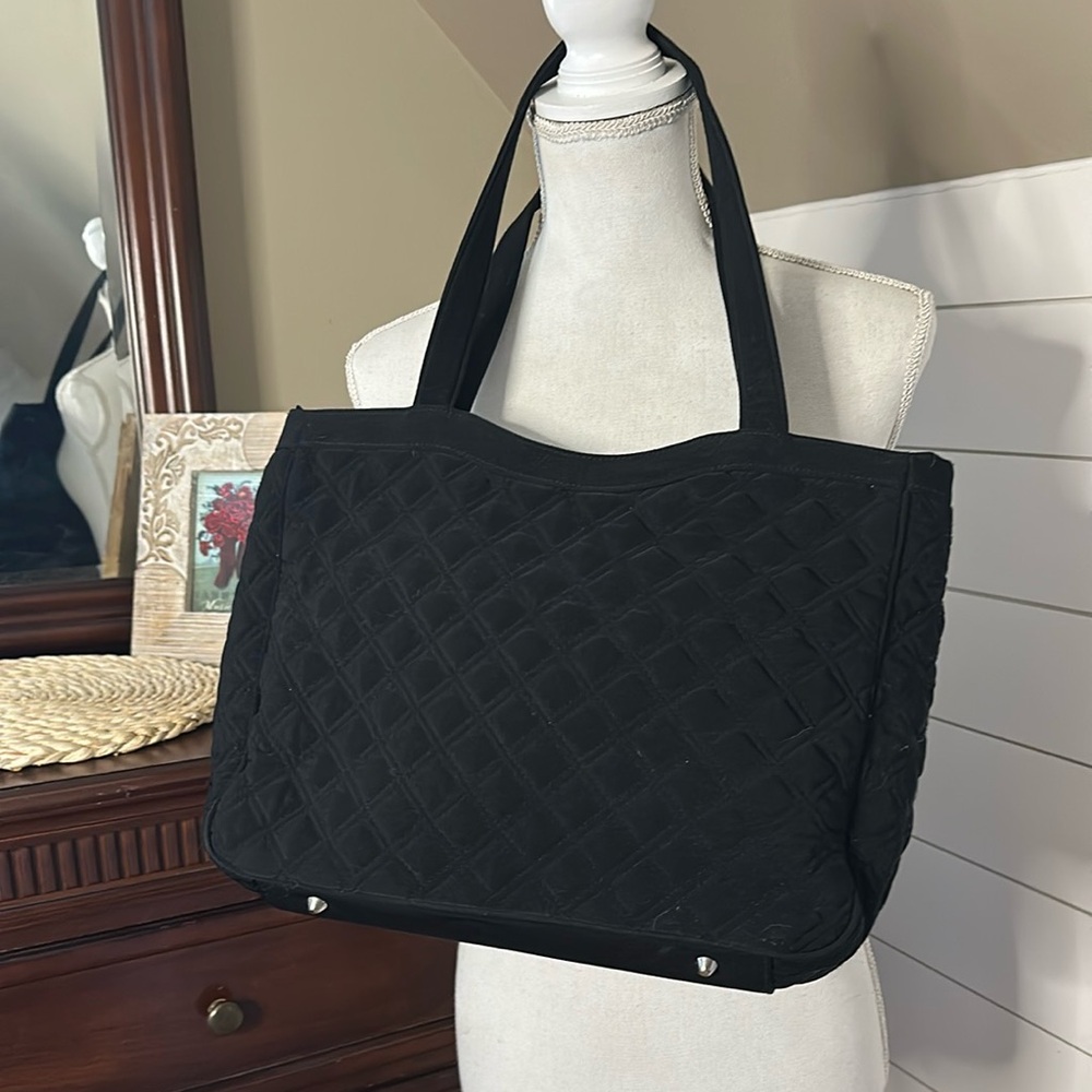 Vera Bradley Quilted Black Tote Bag